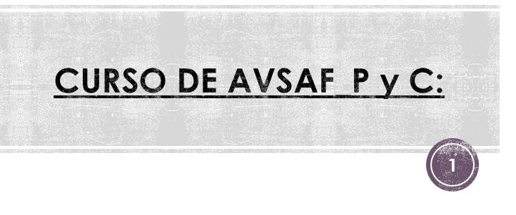 CURSO AVSAF P & C